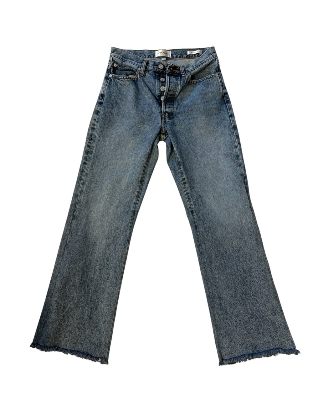 Frame Denim Vintage Wash Flare Jeans - Blue